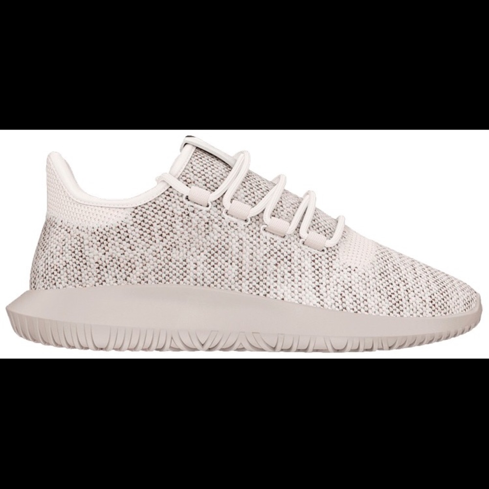 Adidas tubular knit light brown